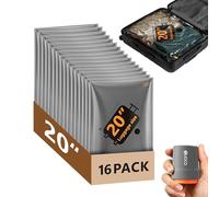Sacs sous vide de voyage avec pompe électrique sans fil, 16 petits cubes d'emballage de compression pour vêtements, organiseur de bagages et valise, économiseur d'espace pour les vacances, les