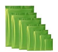 Sacs sous Vide for Aliments, 100 pièces, sachets refermables en Mylar métallique, d'emballage ziplock Plats thermoscellables for de Collection à Long Terme(Green,18x26cm)