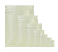 Sacs sous Vide for Aliments, 100 pièces, sachets refermables en Mylar métallique, d'emballage ziplock Plats thermoscellables for de Collection à Long Terme(Beige,12x20cm)