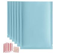 Sacs sous Vide for Aliments, 100 sachets métalliques en Mylar for la Conservation des, Plats thermoscellables à Ouverture par Le Haut, for de Collection Long Terme(Blue,10 * 15CM)