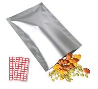 Sacs sous Vide for Aliments, 100 sachets Mylar for la Conservation à Long Terme des, Plats et épais refermables for Biscuits collations(15 * 22cm)