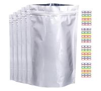 Sacs sous Vide for Aliments, Lot de 100 sachets Mylar à Fond Plat, refermables et Anti-odeurs, en Aluminium for la Conservation des, d'échantillons(11x16cm(4.3x6.3Inch))