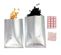 Sacs sous Vide for Aliments, Lot de 100 Sacs Mylar for la Conservation des, 250 étiquettes - Thermoscellables, sûrs et fiables for Une à Long Terme(34 * 36cm)