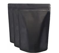 Sacs sous Vide for Aliments, Lot de 50 sachets Mylar, à Fermeture éclair, refermables, Chargement par Le Haut Pratique, thermoscellables(Black,15x22cm)