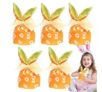 Sacs traités pour , sacs de traitement, oreilles de lapin, bonbons | Lot de 5 sacs cadeaux réutilisables avec décorations pour biscuits