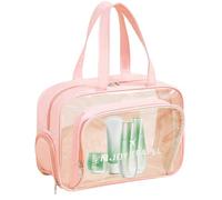 Sacs transparents pour voyage - Grand sac de plage étanche à fermeture éclair | Sacs de maquillage légers, séparations sèches et humides, sac de sport pour articles de toilette, lunettes, avec