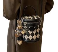 Sacs type cube : sac à bandoulière en cuir PU de 13 x 16 x 12 cm, sac à bandoulière à la mode, design élégant, sac de transport quotidien léger, style organisateur polyvalent | Accessoire élégant