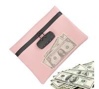 Sacs verrouillables pour objets personnels, Sac de rangement portable étanche et antivol Sacs d'argent avec serrure Pochette d'argent Porte-Monnaie pour voyage, bureau, maison, camping et école