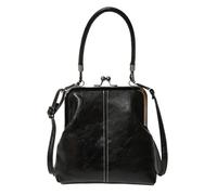 Sacs vintage Réglable en PU, style anglais, fermoir kisslock