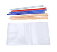 Sacs-x clairs avec ruban en vrac 100pcs Transparent Matring pour emballage Festivals de mariages Taille 18x25cm