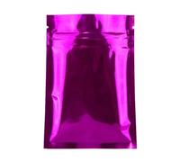 Sacs Ziplock refermables, Sachets en aluminium à fermeture éclair, lot de 100, multicolores, plusieurs tailles(Purple,14x20cm)