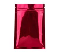 Sacs Ziplock refermables, Sachets en aluminium à fermeture éclair, lot de 100, multicolores, plusieurs tailles(Red,15x22cm)