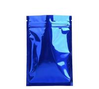 Sacs Ziplock refermables, Sachets ziplock en aluminium, lot de 50, multicolores, plusieurs tailles(Blue,16x24cm)