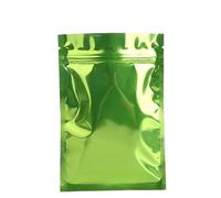 Sacs Ziplock refermables, Sachets ziplock en aluminium, lot de 50, multicolores, plusieurs tailles(Green,8x12cm)