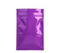 Sacs Ziplock refermables, Sachets ziplock en aluminium, lot de 50, multicolores, plusieurs tailles(Purple,14x20cm)