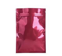 Sacs Ziplock refermables, Sachets ziplock en aluminium, lot de 50, multicolores, plusieurs tailles(Red,18x26cm)