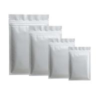 Sacs Ziplock refermables, Sacs à fermeture plate Noir et blanc Plusieurs tailles Plusieurs paquets(White 18x26cm,100pcs)