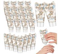 Sacubee We Can Bearly Wait Lot de 25 crèmes pour les mains en forme d'ours en vrac pour invités Taille voyage Lotion pour les mains pour révélation du sexe Souvenirs Sacs Cadeaux de remerciement