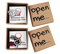 sacxi Lot de 2 cartes de vœux hilarantes « Thought You Could Use Brains » - Cadeau sarcastique pour amis, famille, fête, bureau et réunions sociales