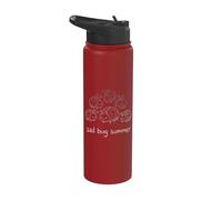 Sad Bug Summer Melancolie Insectes mignons Doodle Entomologie Stainless Steel Insulated Water Bottle