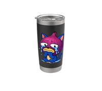 Sad Crying Onion Cat Cartoon Funny Chopping Onions Meme Gobelet isotherme en acier inoxydable double paroi