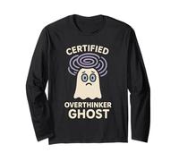 Sad Ghost Ghost Humour Anxiety Ghost Mental Health Funny Manche Longue