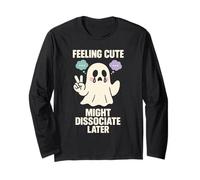 Sad Ghost Ghost Humour Anxiety Ghost Mental Health Funny Manche Longue