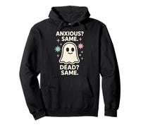 Sad Ghost Ghost Humour Anxiety Ghost Mental Health Funny Sweat à Capuche