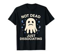 Sad Ghost Ghost Humour Anxiety Ghost Mental Health Funny T-Shirt