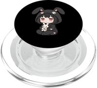 Sad Goth Anime Girl Bunny Egirl Dark Grunge Esthétique PopSockets PopGrip pour MagSafe