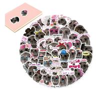 Sad Hamster Stickers 56PCS Waterproof PVC Vinyl Meme Pack Cute Cartoon Animal Decals Aesthetic Laptop Water Bottle Phone Case Skateboard Scrapbook Decor Set