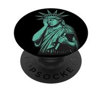 Sad Statue of Liberty PopSockets PopGrip Adhésif