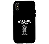 Sad Stick Figure Fishing Lover No Fishing Today Fête des pères Coque pour iPhone X/XS
