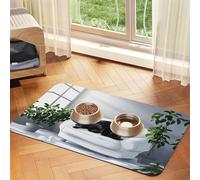 Sad Walrus Tapis d'alimentation en cuir absorbant pour chien et chat - Imperméable - Ne tache pas - Séchage rapide - Antidérapant - 60 x 40 cm