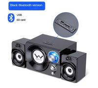 SADA-Haut-parleur externe Bluetooth 2.1 en bois pour ordinateur de bureau,caisson de basses stéréo sans fil,carte USB,lecteur flash,haut-parleurs actifs pour ordinateur por - Type Bluetooth version #A