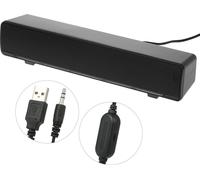 SADA V-196 USB Wired Computer Speaker Bar Stereo Subwoofer Powerful Music Player Bass Surround Sound Box 3.5mm Audio Input for PC Laptop Smartphone Tablet MP3 MP4