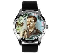 Saddam Watch Montre bracelet rare Saddam Hussein Iraqi Propaganda Art en laiton massif, mixte