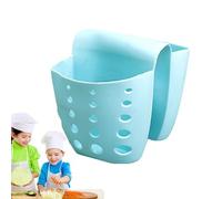 Saddle Kitchen Sink Strainer Basket - Double Bowl Divider Organizer, Flexible Food Catcher Tray, Side Sponge Brush Holder, Quick Dry Drainage Holes, Non Slip Silicone Utility | for Home