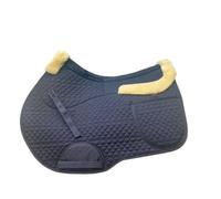Saddle Pad With Anti-Skid Shock Absorption Design Thickened Fluff Sweat Food Steamer Pocket For Horse Riding Supplies pour Les Concours(Dark blue)