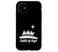 Saddle Up Boys Naissance de Jésus Trois Wisemen Cowboy Thème Coque pour iPhone 11