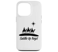 Saddle Up Boys Naissance de Jésus Trois Wisemen Cowboy Thème Coque pour iPhone 13 Pro