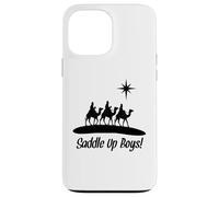 Saddle Up Boys Naissance de Jésus Trois Wisemen Cowboy Thème Coque pour iPhone 13 Pro Max