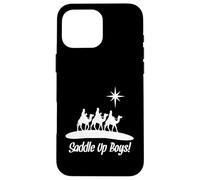 Saddle Up Boys Naissance de Jésus Trois Wisemen Cowboy Thème Coque pour iPhone 16 Pro Max