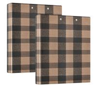 Saddlebrown Lot de classeurs de rangement assortis de 3,8 cm avec couverture de poche pour 200 feuilles