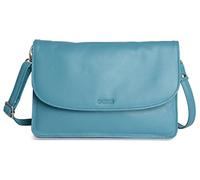 SADDLER Olivia Sac à Main ou Pochette à 3 Sections en Cuir Nappa Souple - Bleu Sarcelle