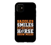 Saddles Smiles et Endless Horse Show Miles Horse Mom Coque pour iPhone 11