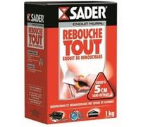 Bostik Sader Rebouche Tout - Enduit de Rebouchage Intérieur - Tous Supports - Rebouchage et Égalisation de Trous et Fissures Jusqu’à 1 cm - Joint Plaque de Plâtre - 1 carton de 1kg - Format Poudre