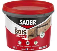 Sader Colle à Bois Prise Rapide 2 min-Colle Forte pour Tous Bois et Dérivés-Intérieur-Transparente après Séchage-Colle en Pot