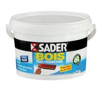 Sader Colle à Bois Prise Progressive - Seau de 2.5 kg | Colle Vinylique Bois Intérieur - Transparente après Séchage - Sans Solvant