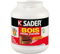 Sader Colle à Bois Prise Rapide 2 min - Colle Forte pour Tous Bois et Dérivés - Intérieur - Transparente après Séchage - Colle en Pot Applicable au Pinceau - Sans Solvant - Pot de 650 g
